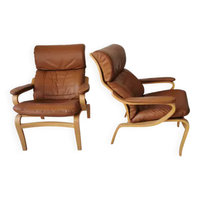 Paire de fauteuils scandinaves vintage
