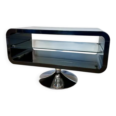 Table basse, d'appoint pied tulipe en chrome