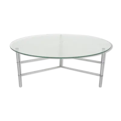 Table basse ronde en verre
