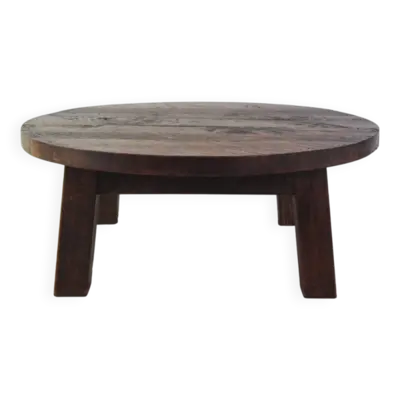 Table basse ronde de style brutaliste