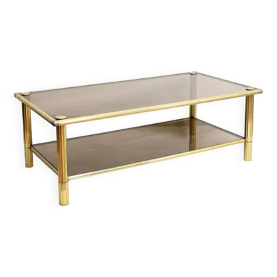 Table basse en laiton doré