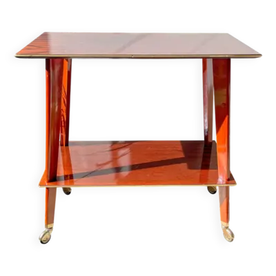 Desserte vintage en formica à roulettes années 60