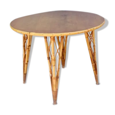 Table ronde rotin