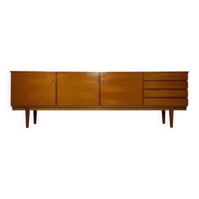 Buffet minimaliste vintage en teck des années 1960