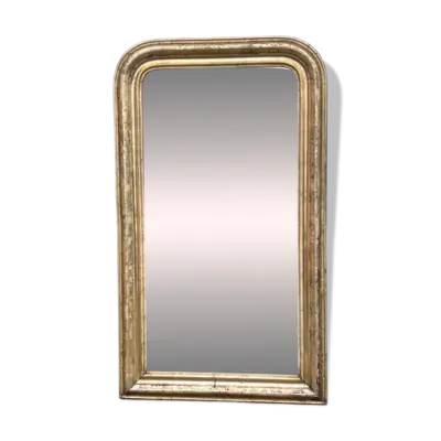 Très grand Miroir Louis Philippe aux feuilles d'or