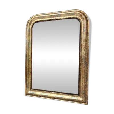Miroir Louis Philippe 81x 60 cuivre chauffée