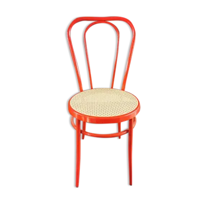 Chaise en métal rouge années 90