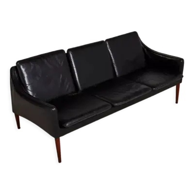 Canapé 3 places Hans Olsen modele 800/3 Cuir noir