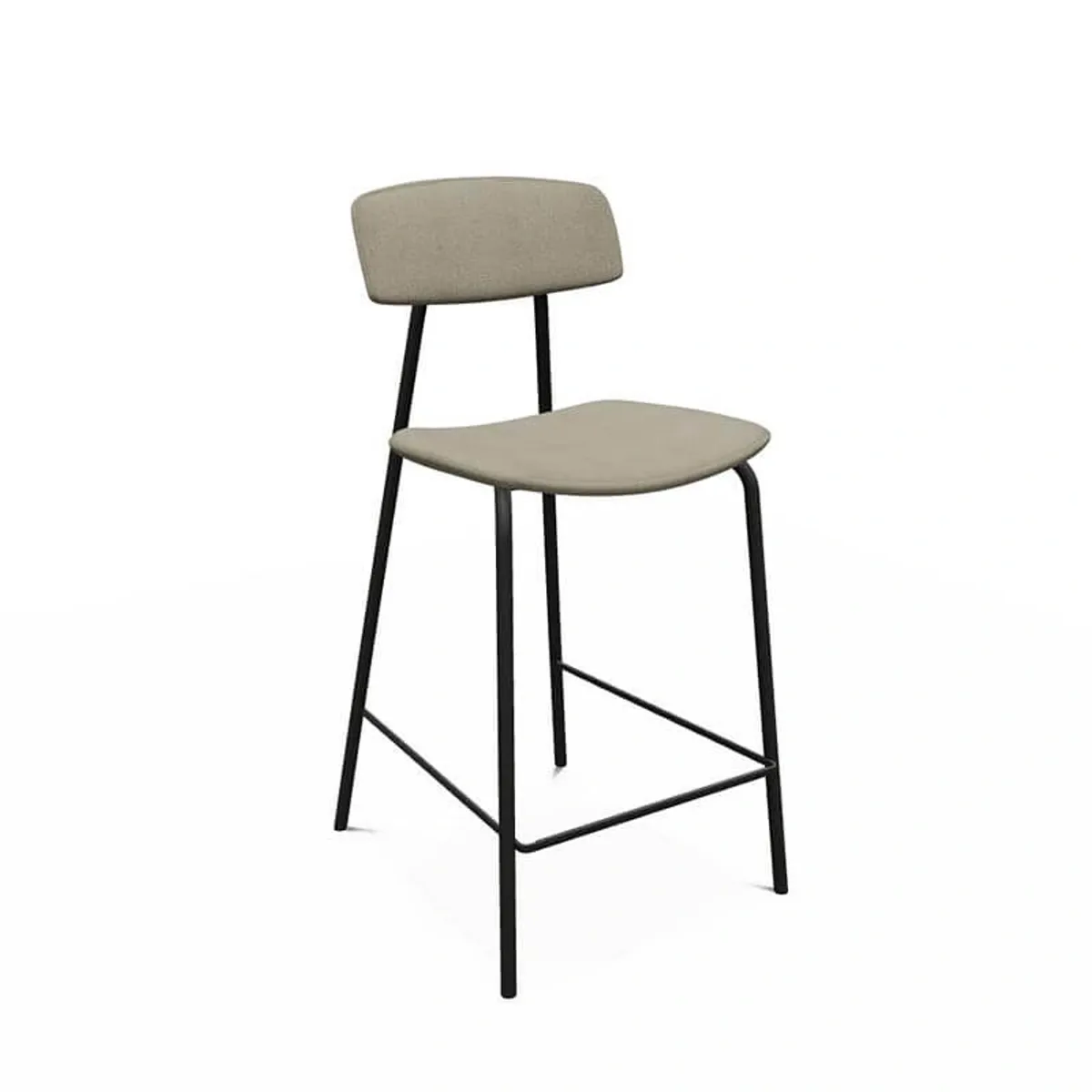 Lazio - Tabouret snack de style vintage en tissu fabriqué en Belgique