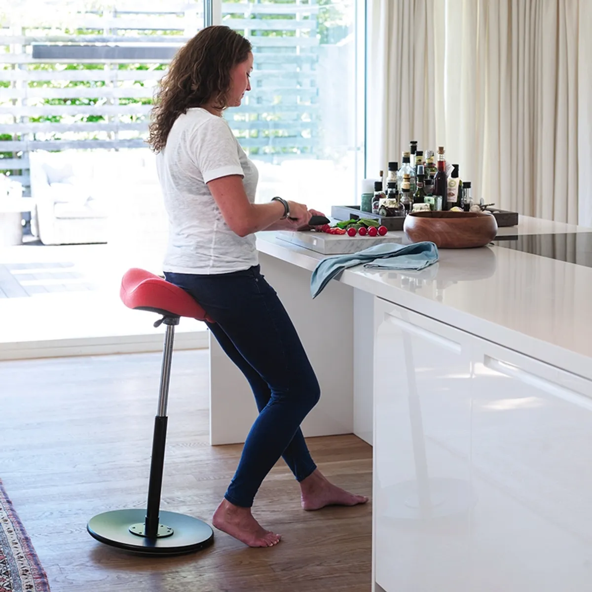 Move Varier® - Tabouret ergonomique réglable en tissu — vue 4