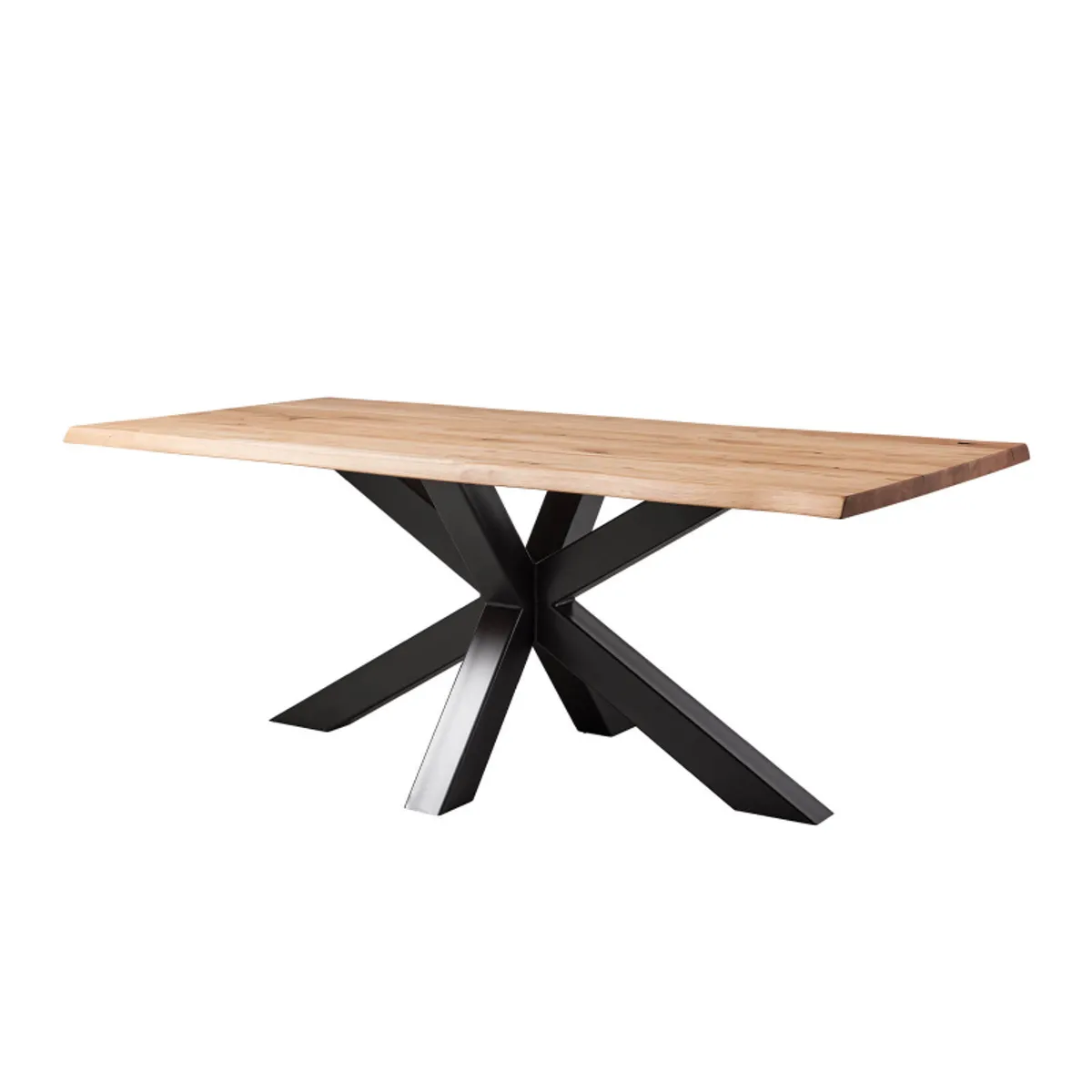 Carte - Table rectangulaire industrielle en bois massif et pieds mikado — vue 3