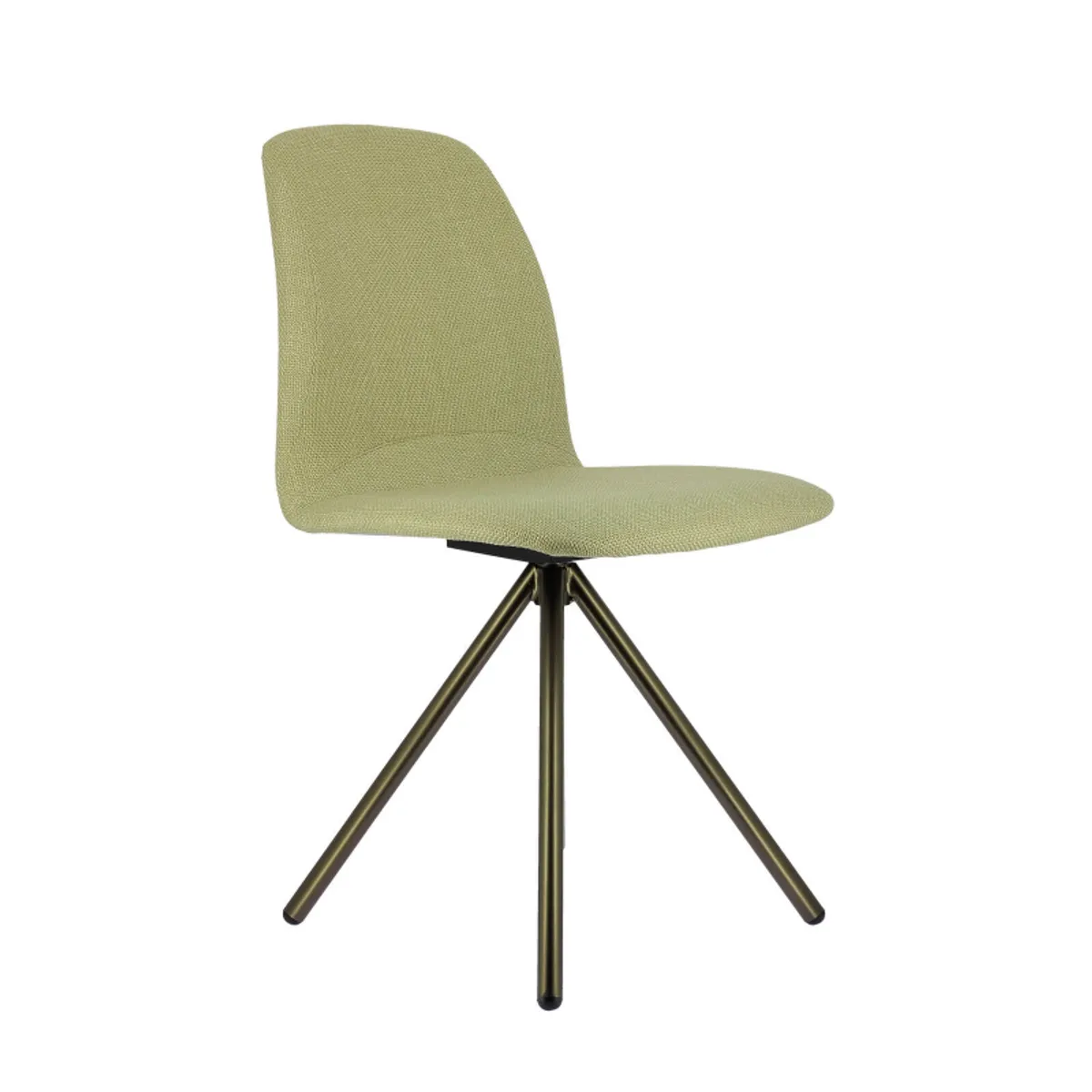 Genua - Chaise moderne pivotante en tissu et pieds métal — vue 4