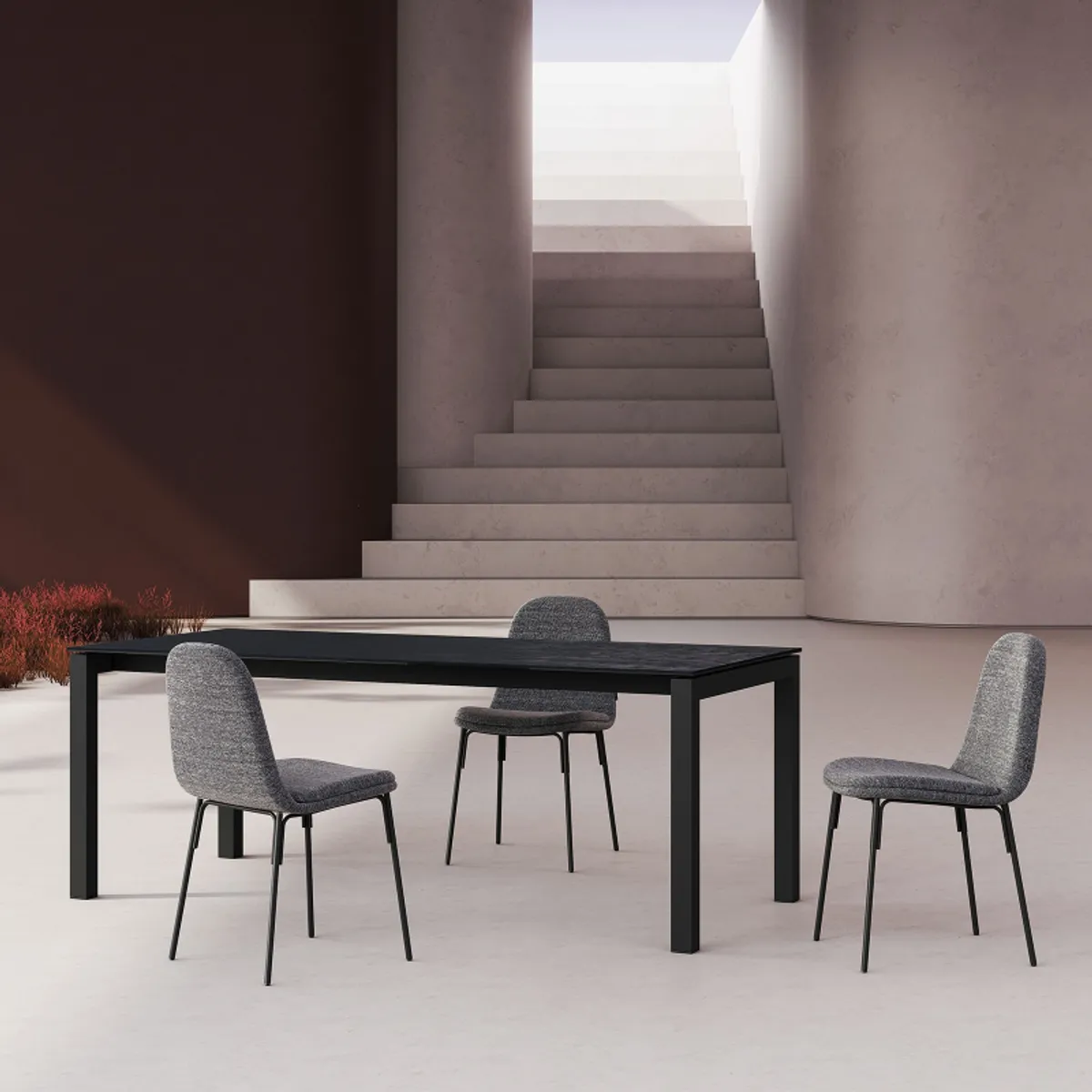 Galet Mobliberica® - Chaise design coque avec pieds en métal — vue 3