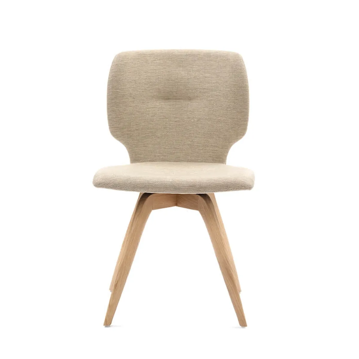 Jeanne Mobitec® - Chaise tendance en tissu avec pieds bois — vue 5
