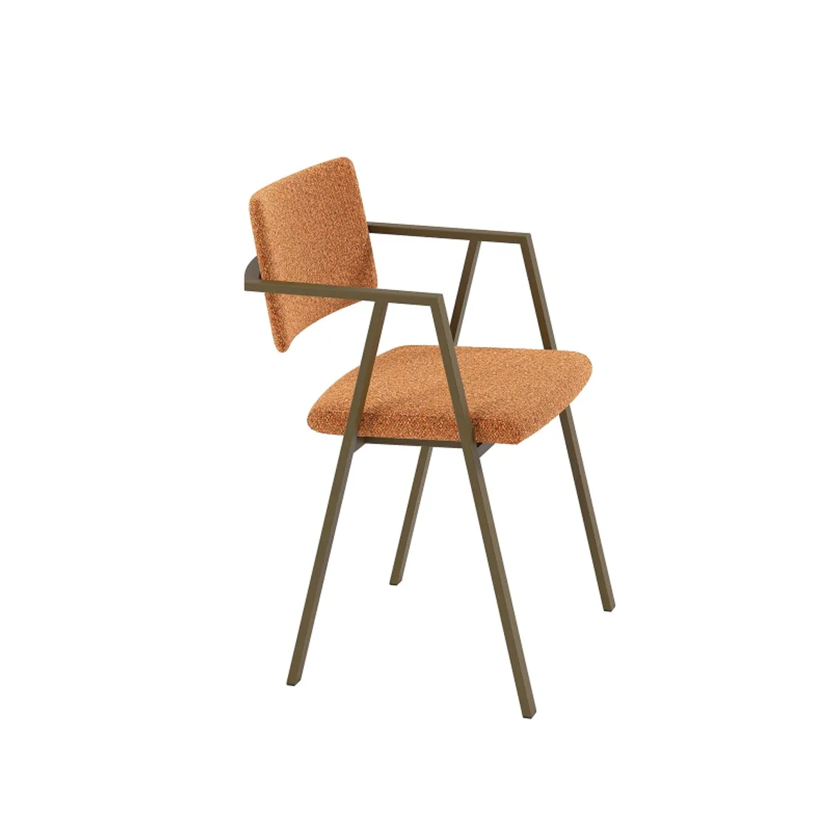 Bormio - Chaise design en tissu avec accoudoirs et pieds en métal — vue 4