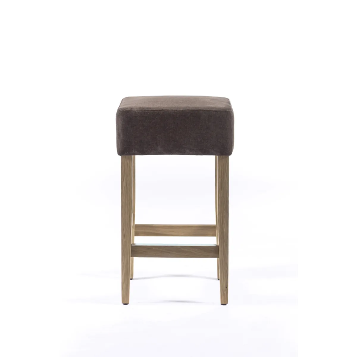 BarMax - Tabouret snack sans dossier en tissu et bois