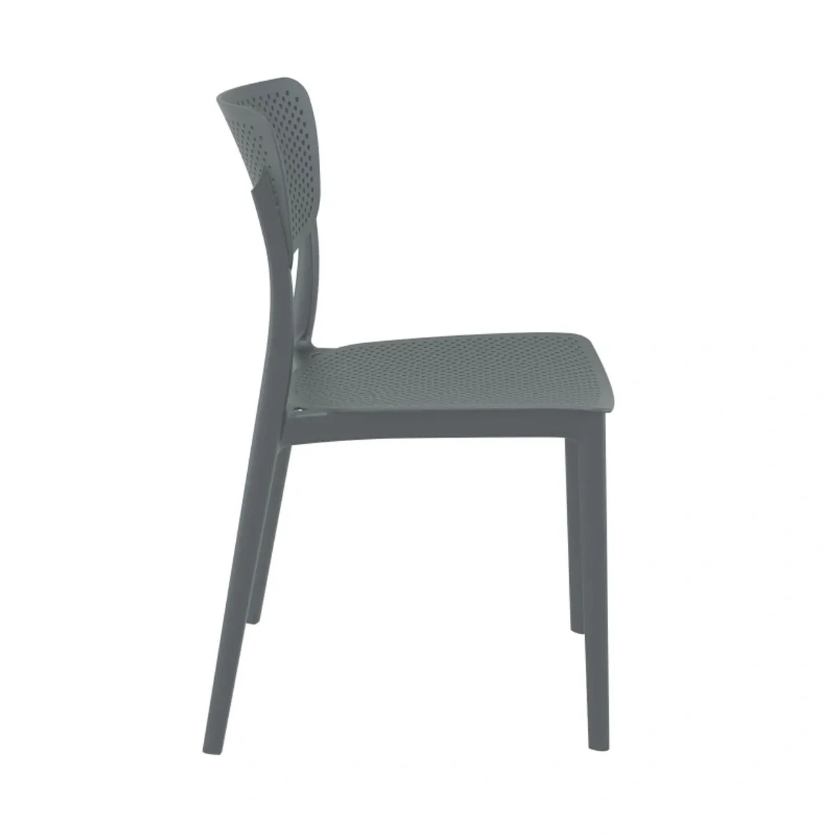 Lucy - Chaise moderne en polypropylène micro perforé — vue 5