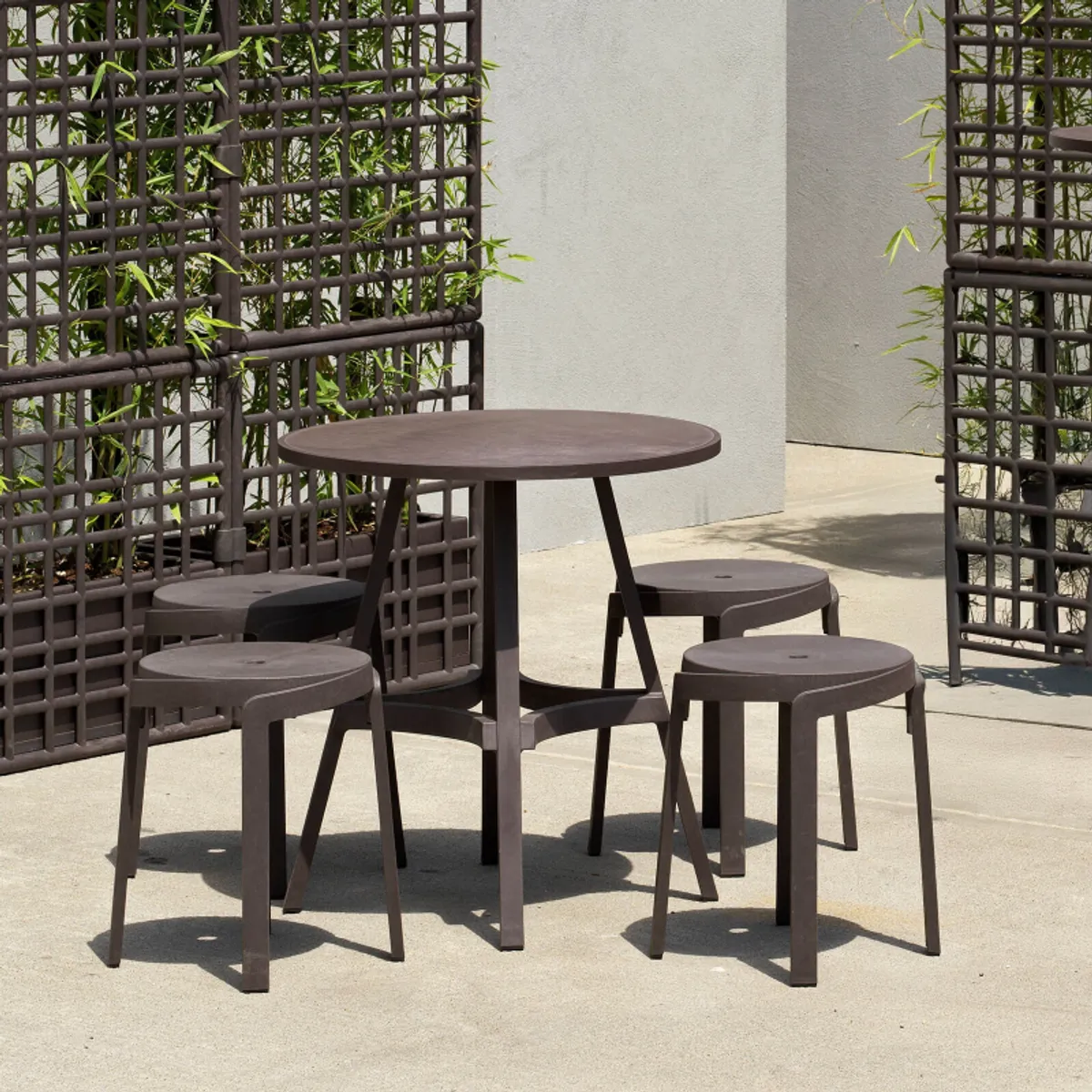 Stack mini - Tabouret bas de jardin recyclé empilable — vue 3