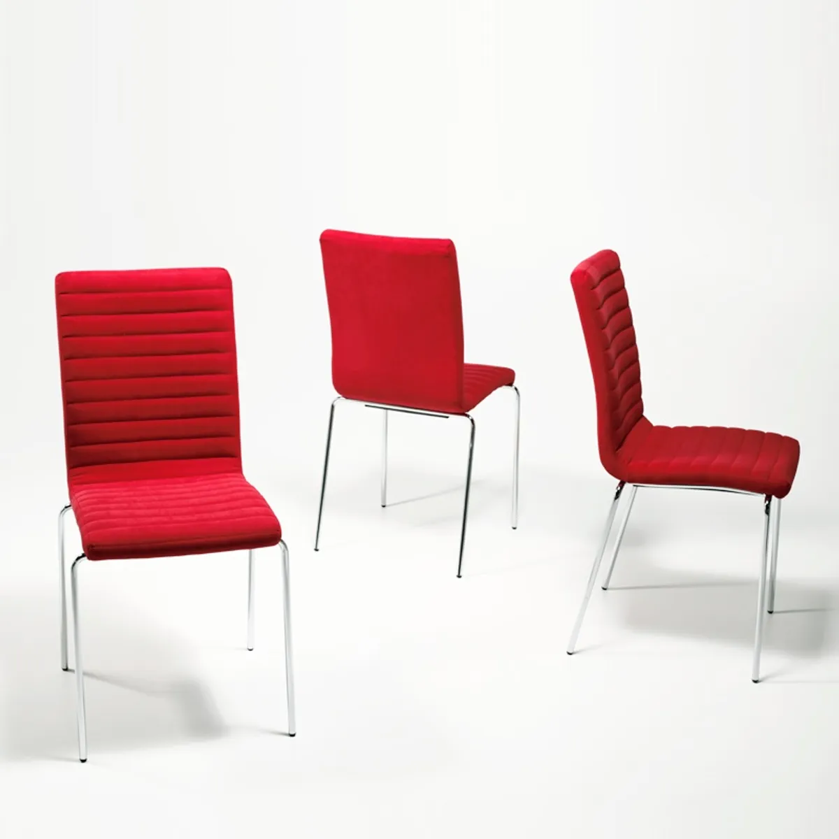 Star Midj® - Chaise moderne empilable en tissu et métal — vue 5