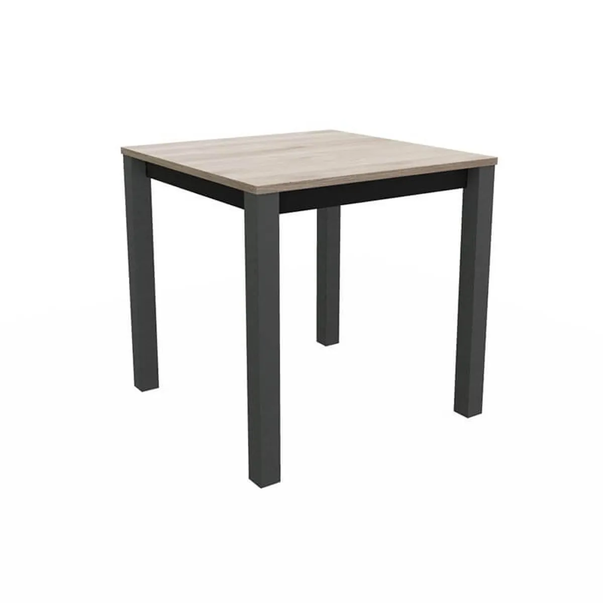 Verona - Table snack carrée belge en stratifié pieds en métal — vue 3
