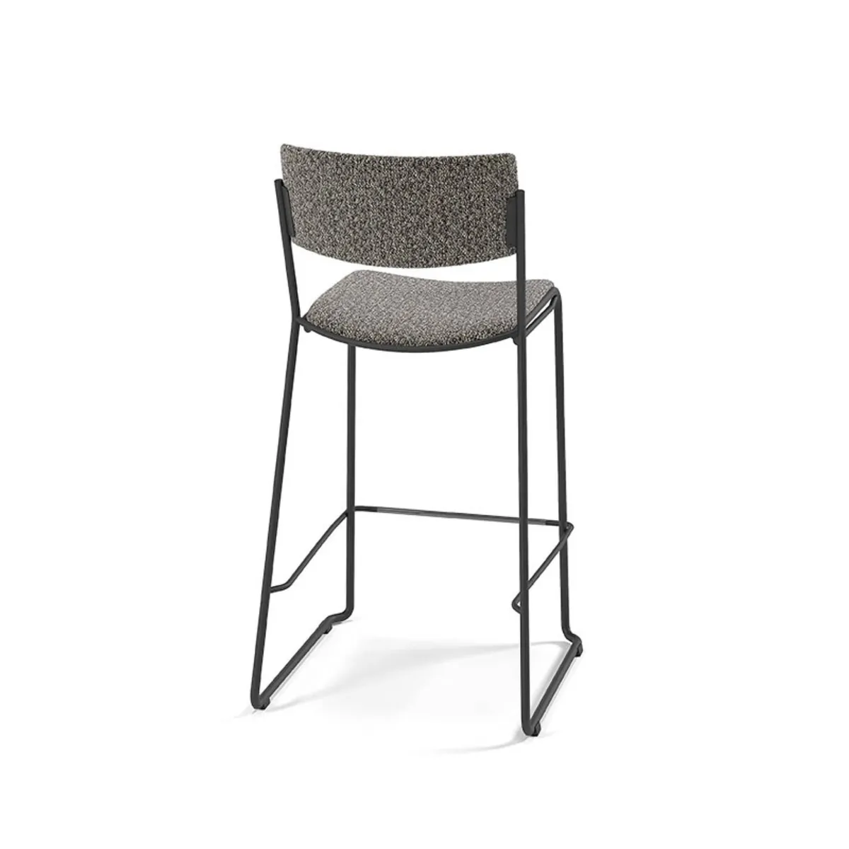 Zoom - Tabouret snack moderne en tissu pieds traîneau — vue 5