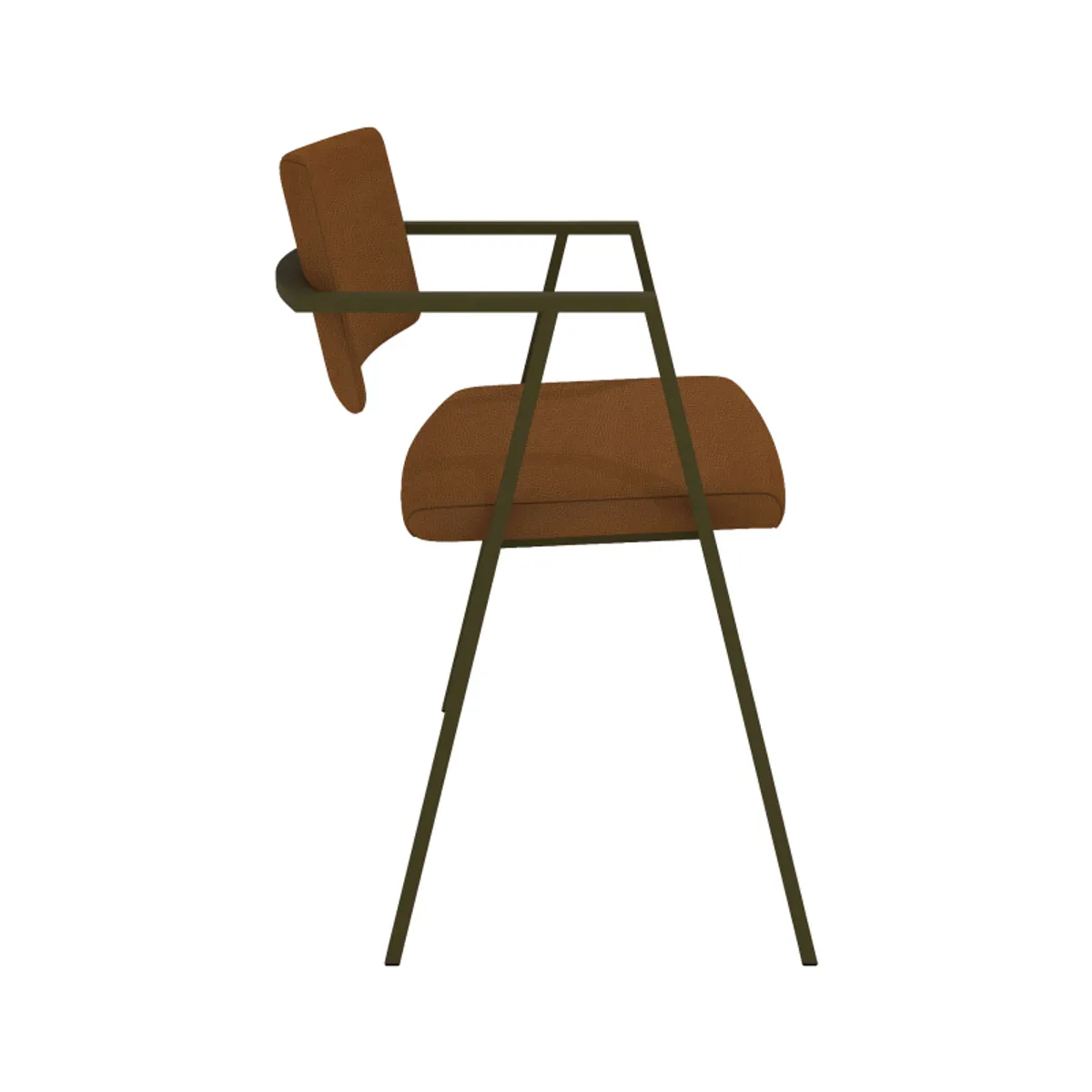Bormio - Chaise design en simili avec accoudoirs et pieds en métal — vue 3