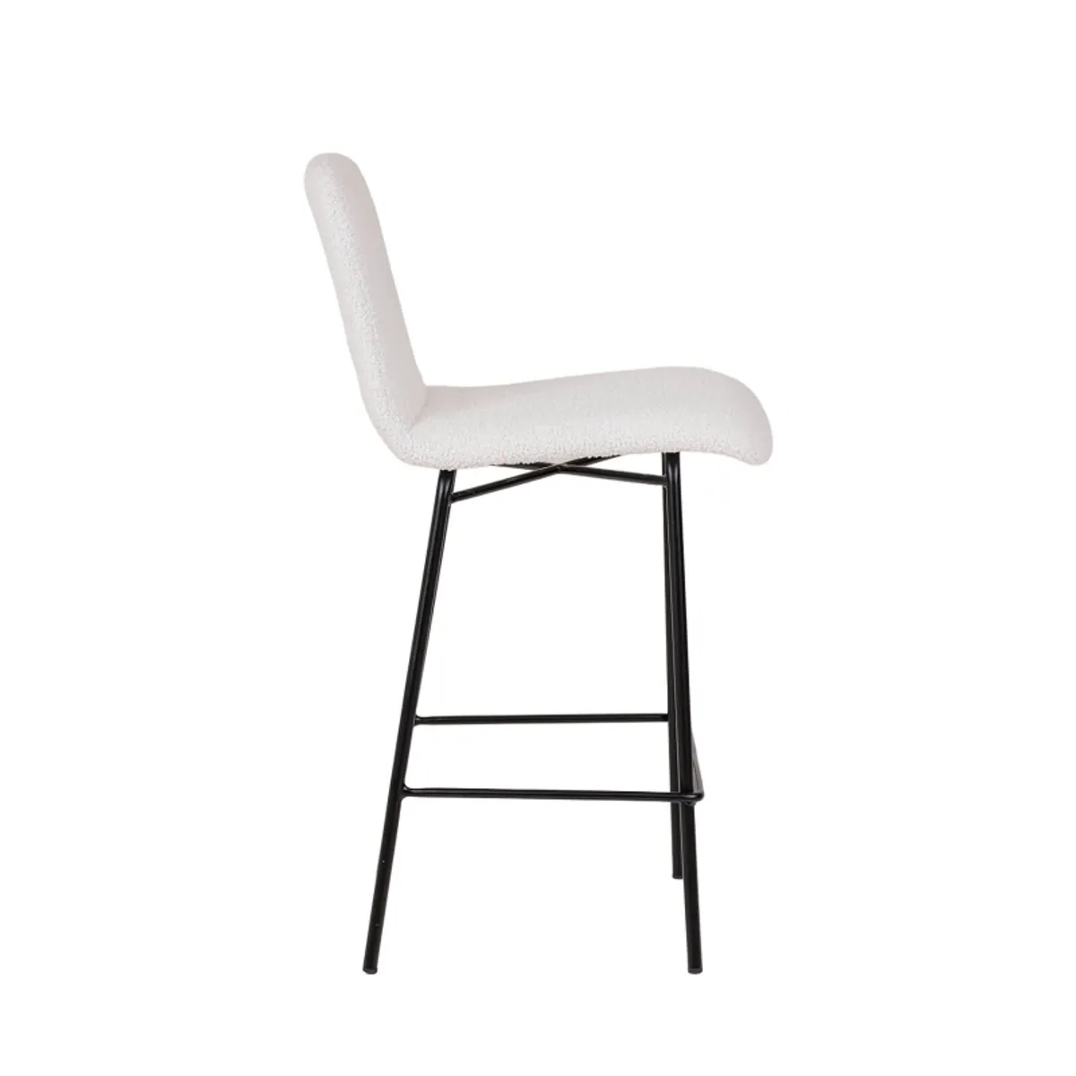 Plaza - Tabouret snack moderne en tissu et pieds en métal — vue 3