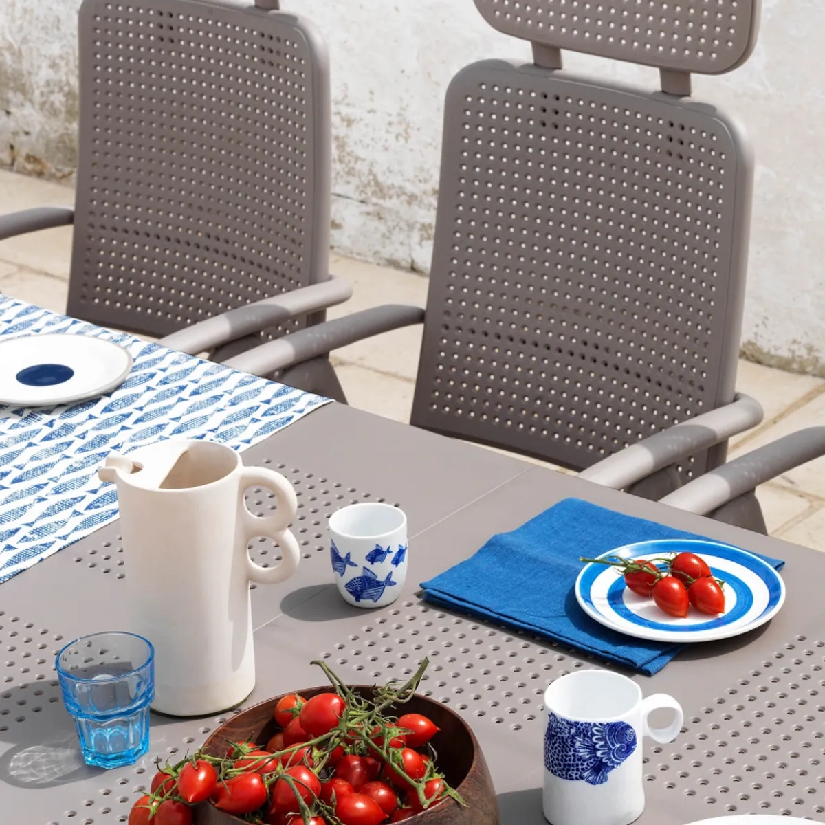 Libeccio - Table de jardin extensible en polypropylène et aluminium — vue 5