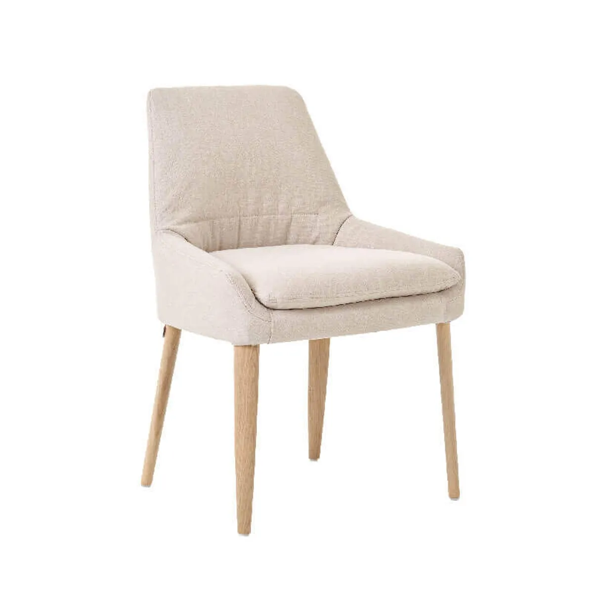 Saga Mobitec® - Chaise confortable en tissu et pieds bois