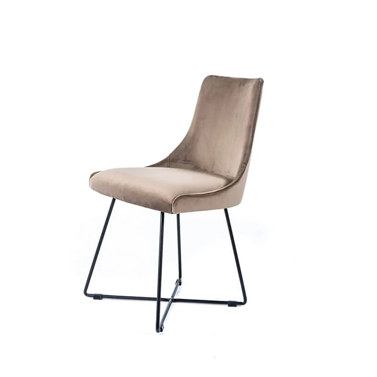 Lars - Chaise design en tissu et pieds filaires en métal — vue 4