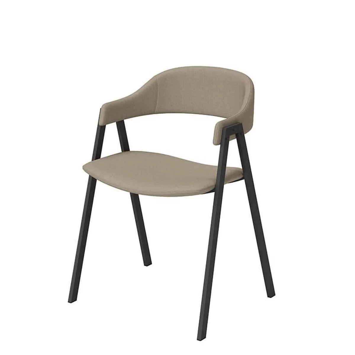Arca - Fauteuil de table avec accoudoirs en simili — vue 5