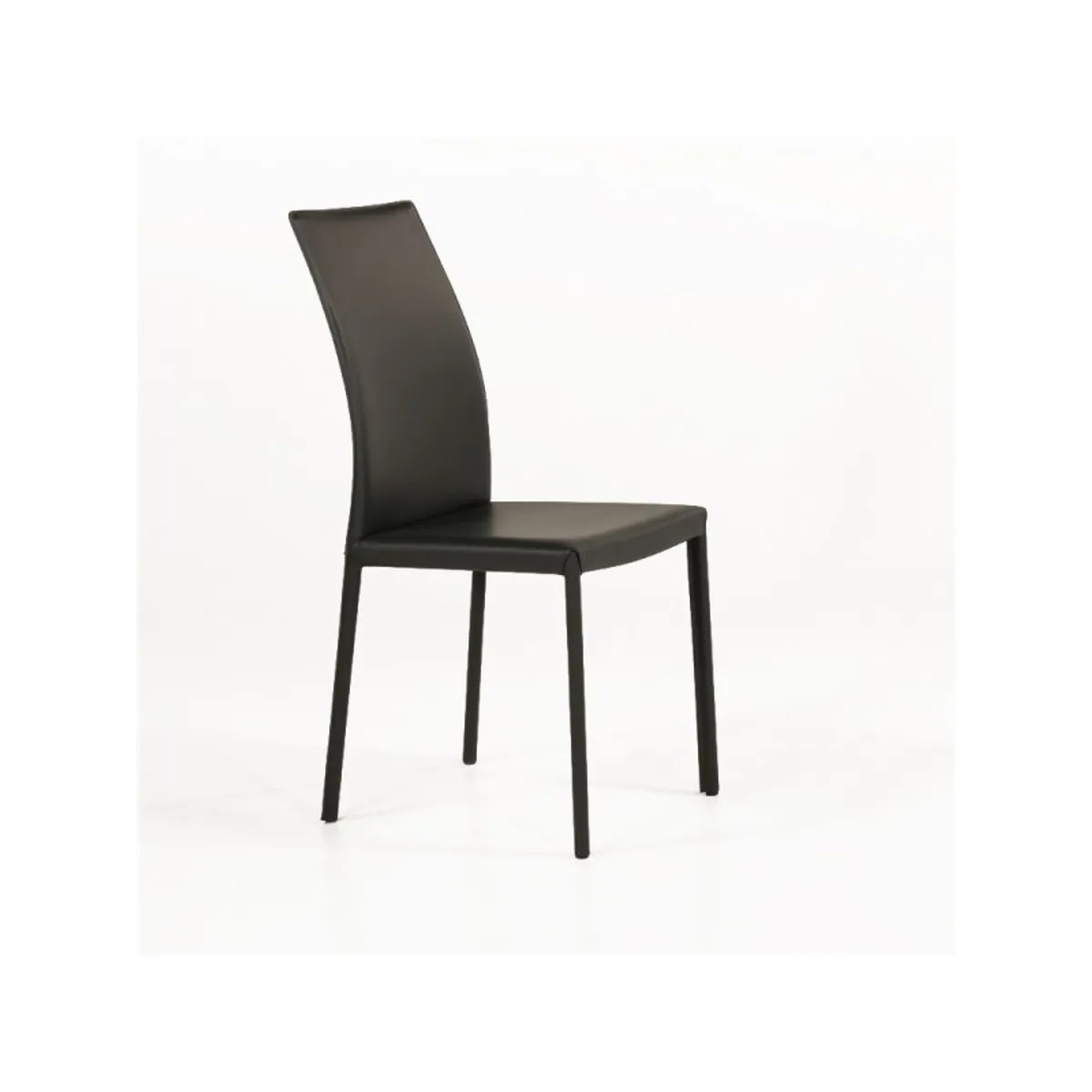 Giada - Chaise de salle à manger en croûte de cuir — vue 4