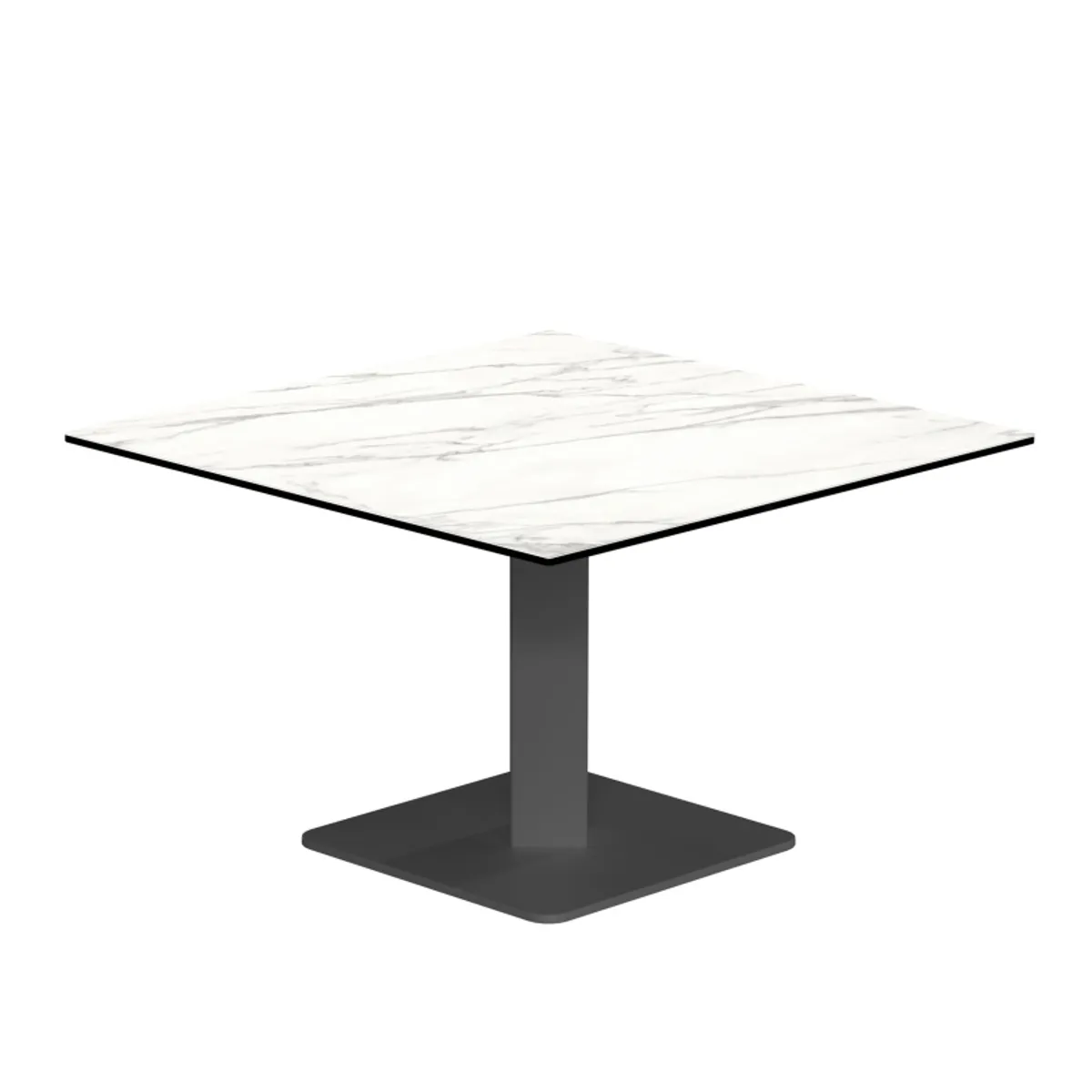 Ibero mini - Table basse carrée en céramique avec pied central — vue 3