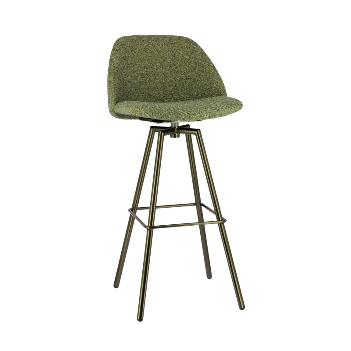 Swiftie - Tabouret de bar pivotant en tissu et pieds métal