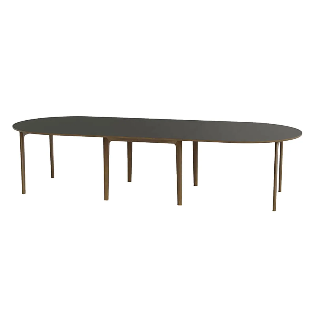 SM112 - Table ronde extensible en stratifié et pieds bois conçue au Danemark — vue 5