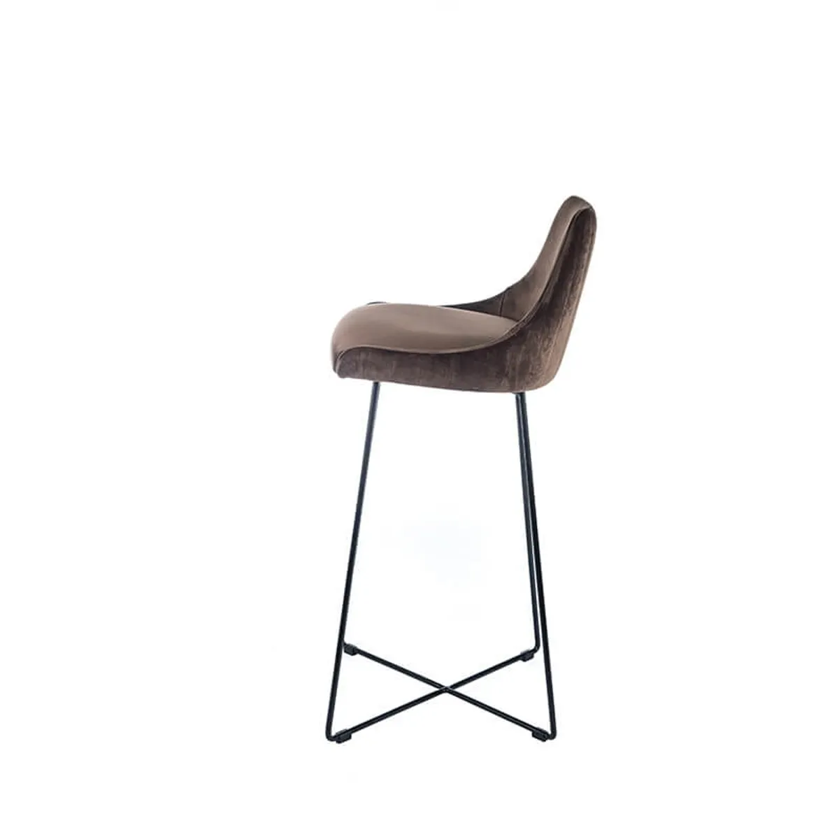 BarLars line - Tabouret de bar en métal et tissu — vue 5