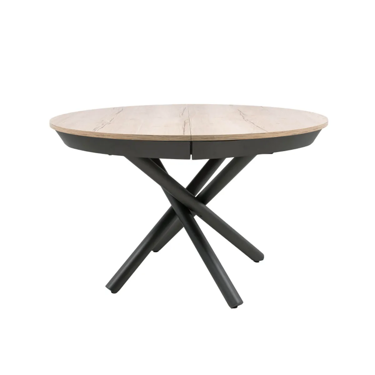 Fahrenheit - Table ronde extensible design en mélaminé et pied mikado — vue 4