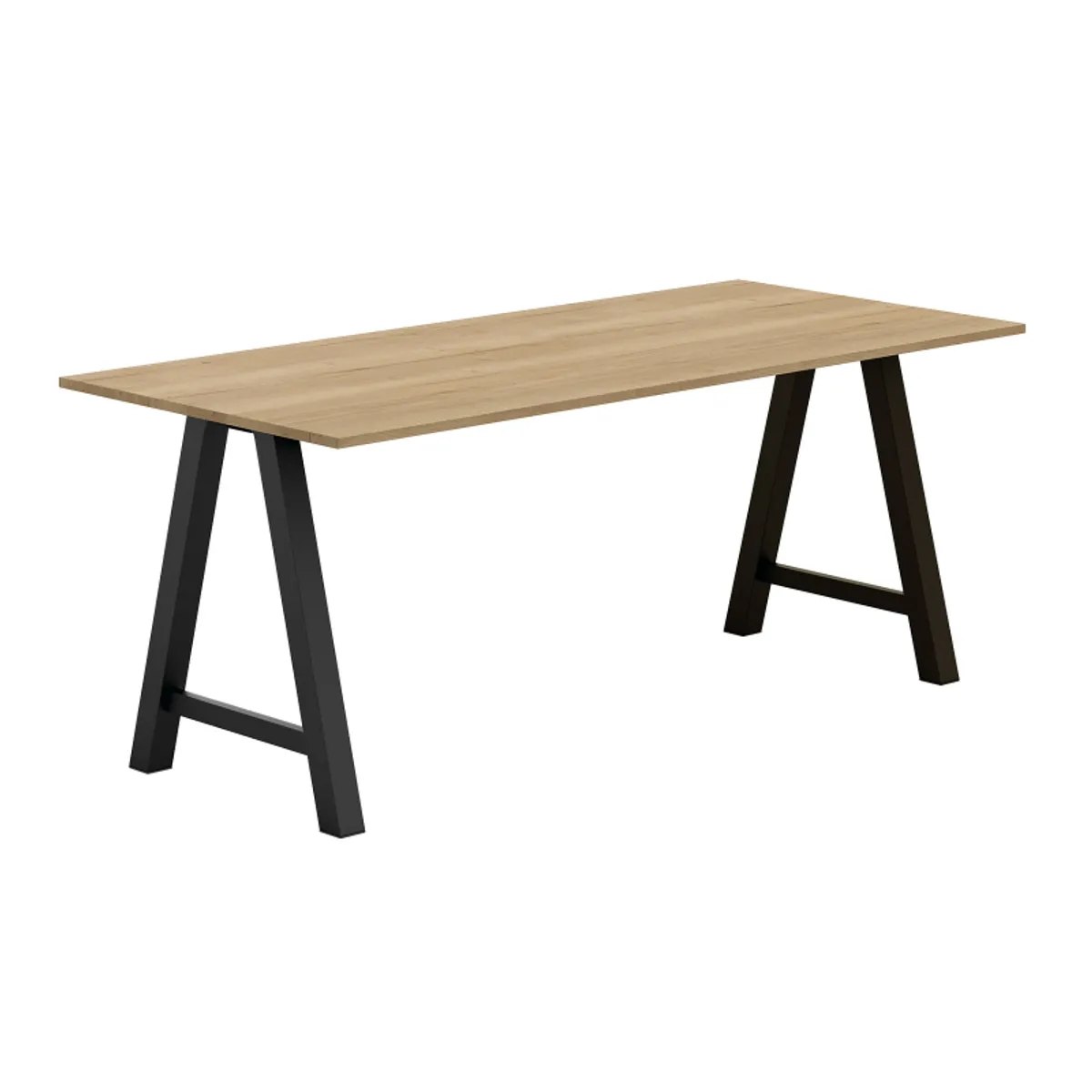 Alegro - Table snack rectangulaire en stratifié avec pieds en forme de tréteau — vue 5