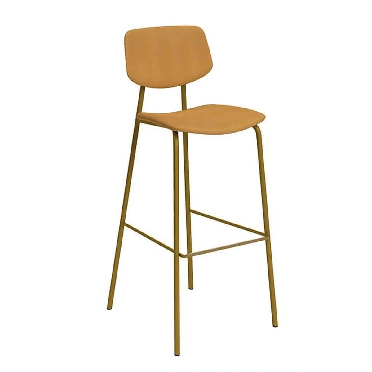 Lago - Tabouret de bar style vintage rembourré en simili
