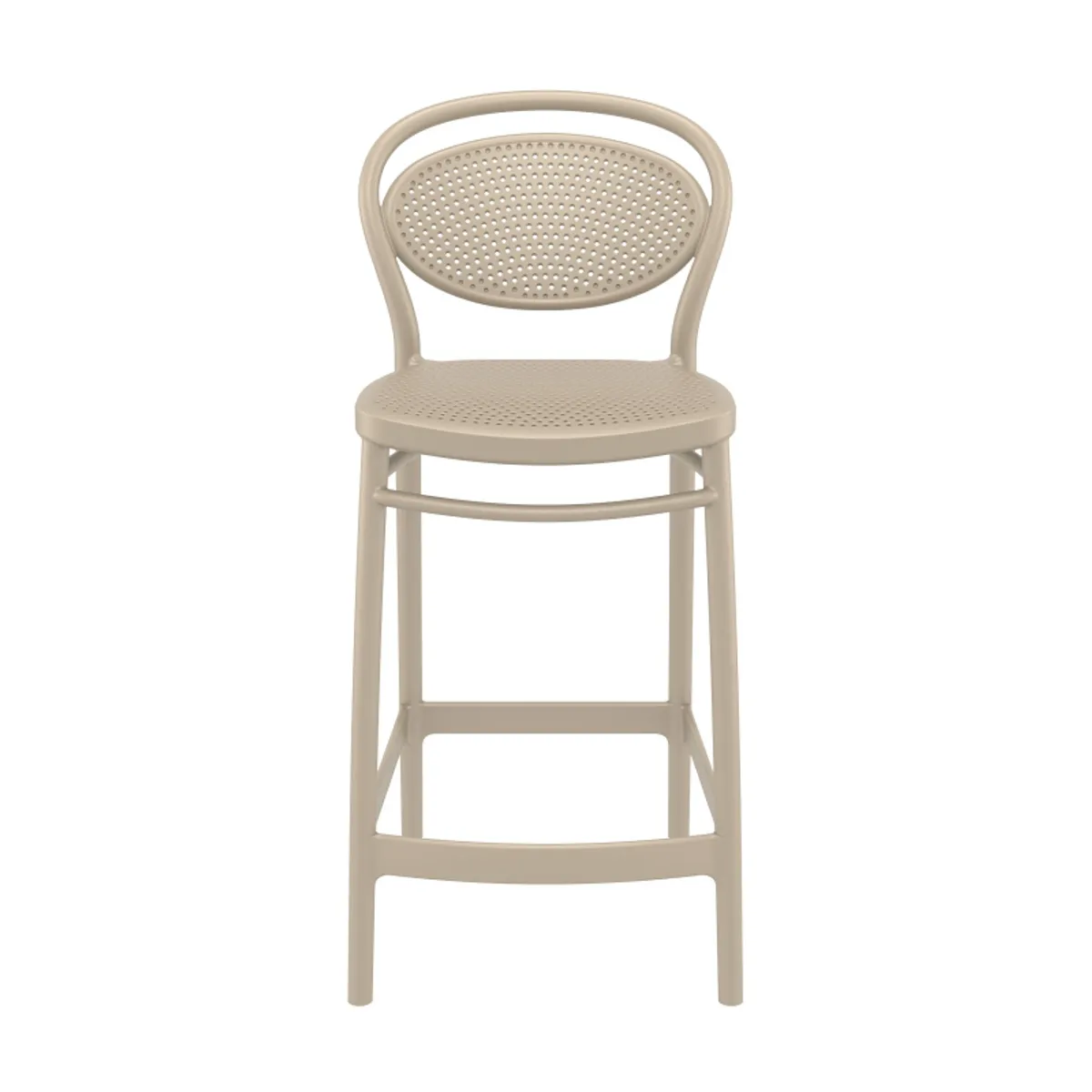 Marcel - Tabouret de jardin moderne en polypropylène — vue 3