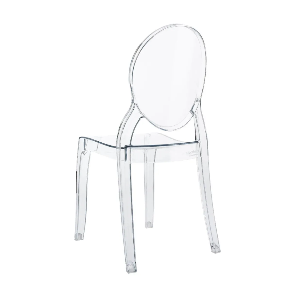 Elizabeth - Chaise enfant transparente médaillon — vue 4