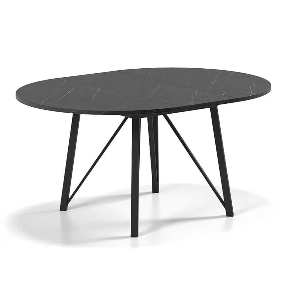 Wacko 2.0 - Table ronde moderne extensible à pieds métalliques — vue 4