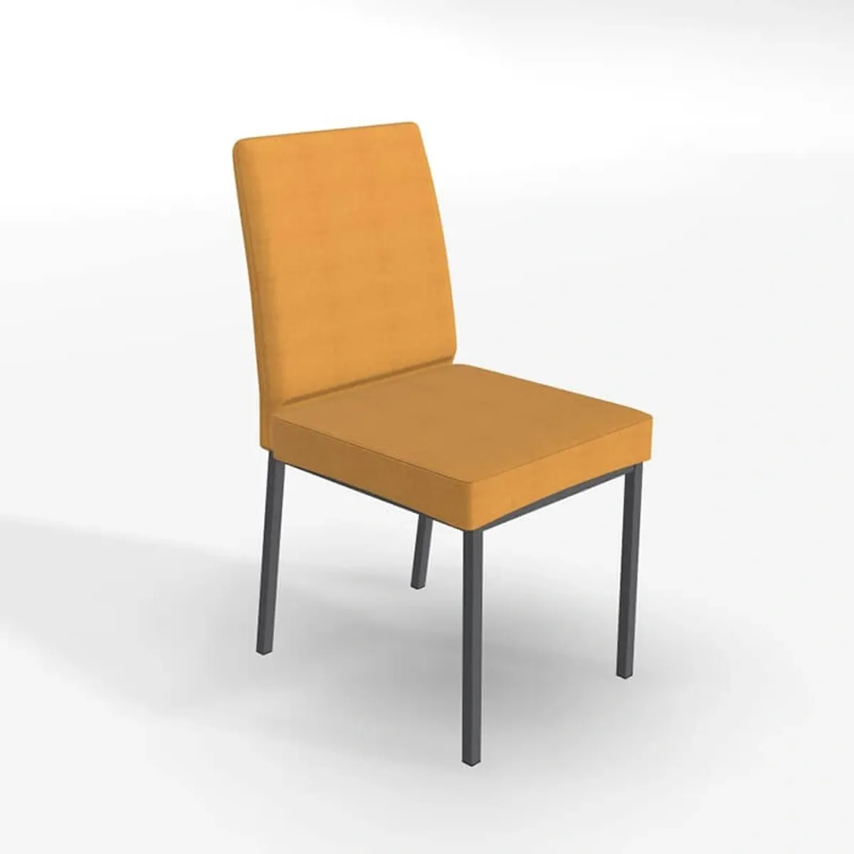 Villa - Chaise rembourrée en métal et tissu style contemporain