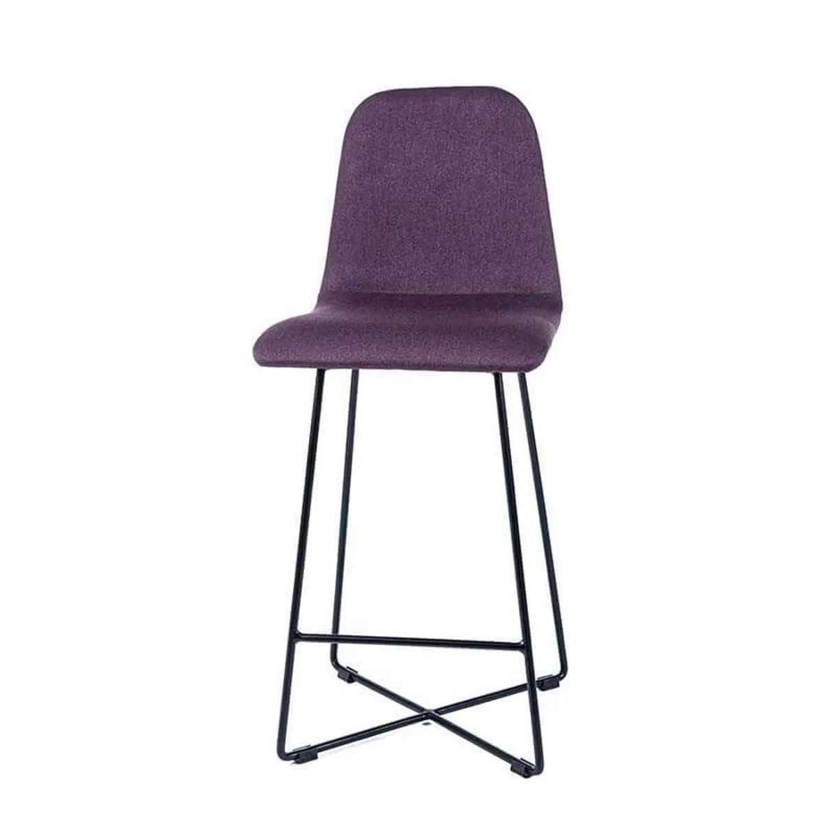 BarPandora - Tabouret snack scandinave en tissu avec pieds filaires en métal noir — vue 5