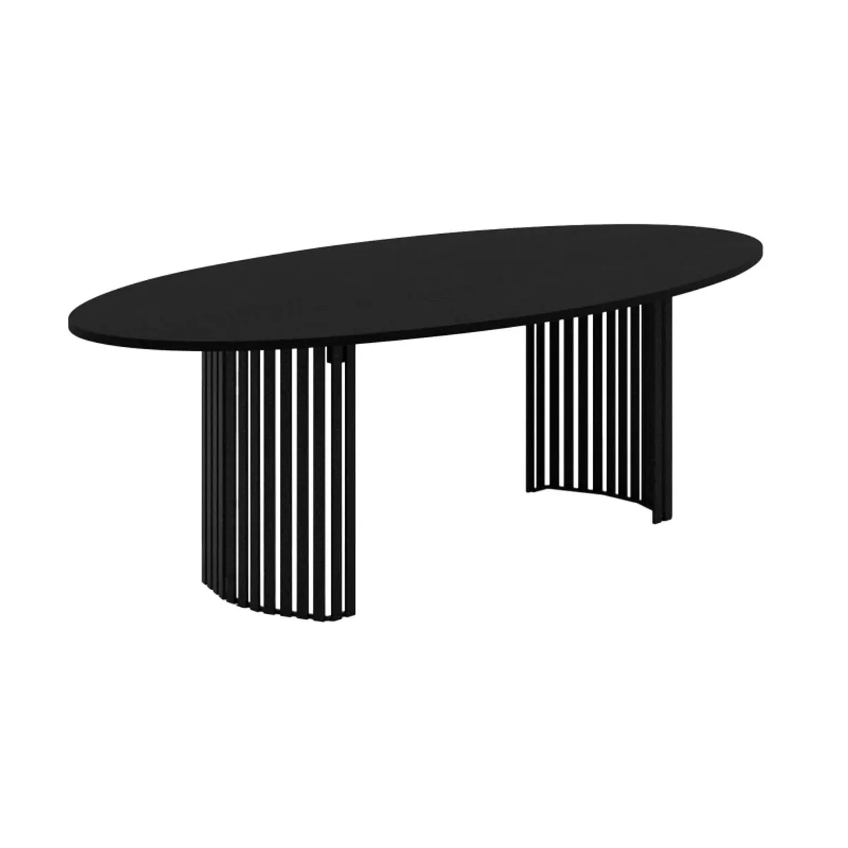 Canvas - Grande table design ovale avec pieds ajourés — vue 3