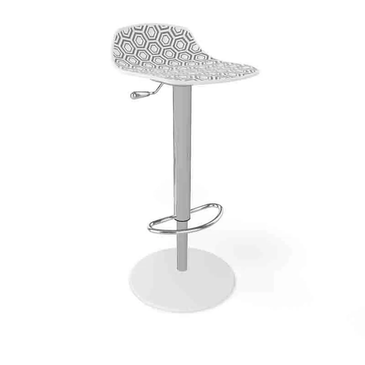 Alhambra 97A / 97AV - Tabouret italien sans dossier réglable en hauteur avec assise à motifs — vue 3