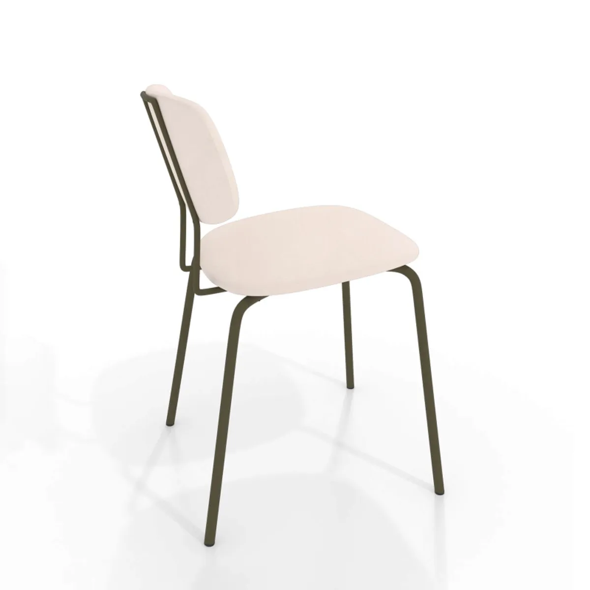 Bistro - Chaise inspiration vintage en simili avec pieds en métal — vue 3