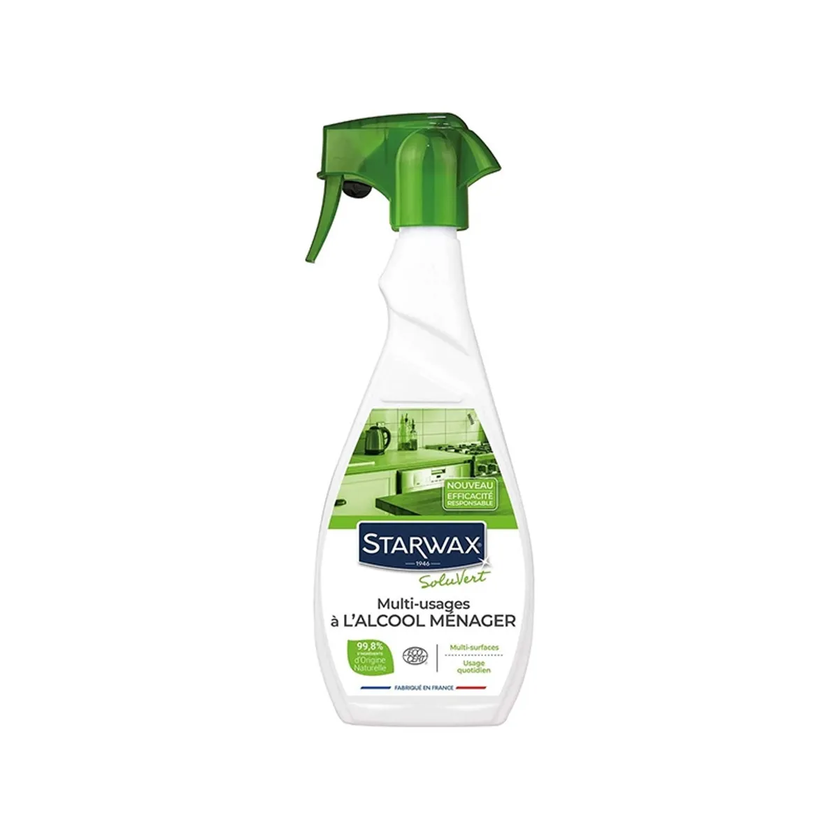 Alcool ménager Starwax® - Nettoyant multiusage SoluVert à l'alcool ménagé 500 ml