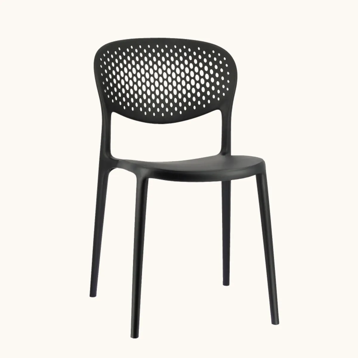Abby Connubia® - Chaise de jardin empilable en polypropylène recyclé avec dossier microperforé