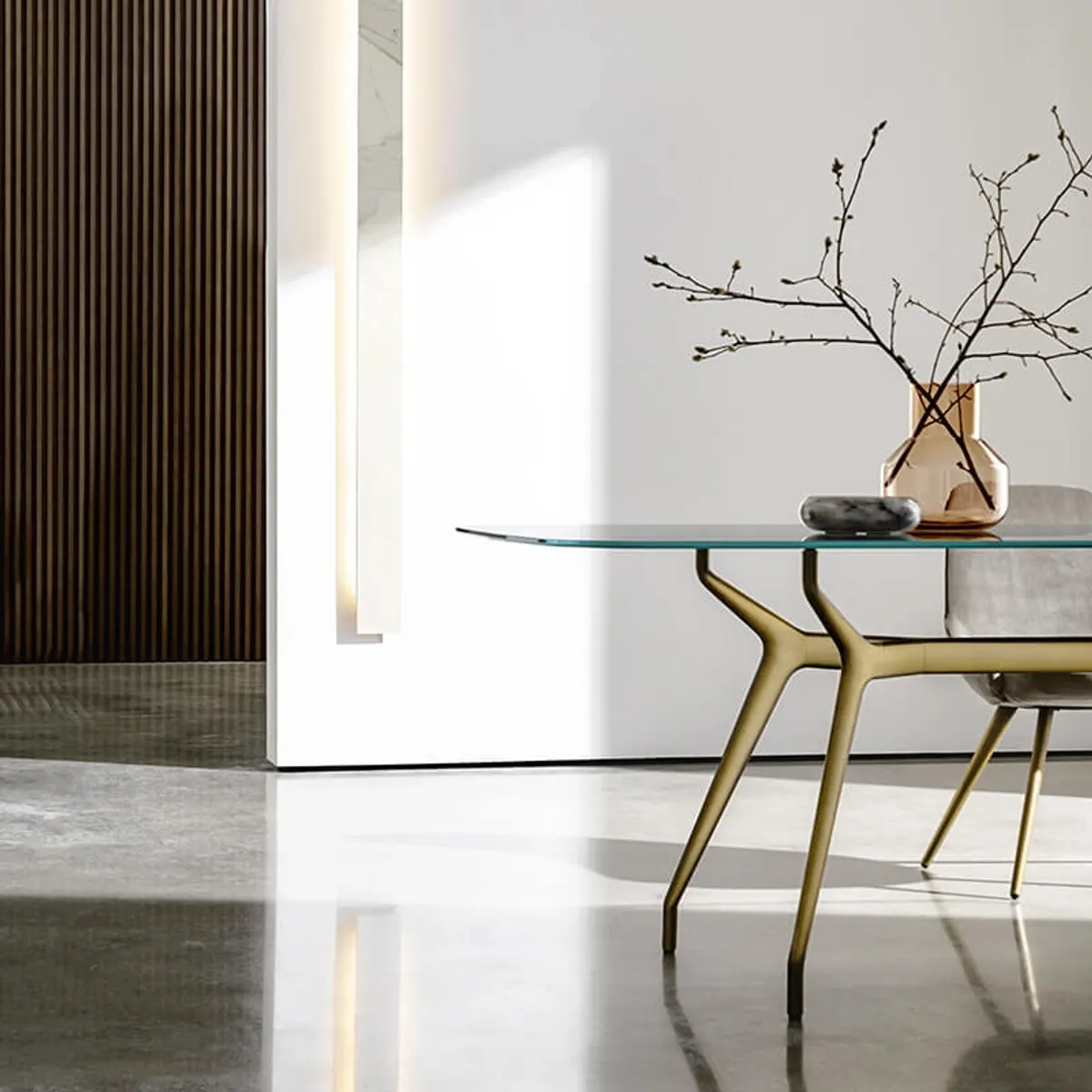Arkos Sovet® - Table design rectangulaire en verre avec bords arrondis — vue 5
